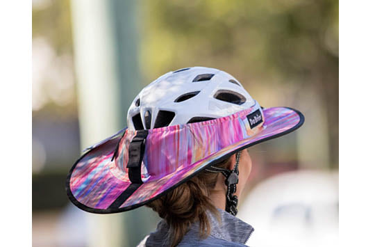 Da Brim Cycling Sporty Helmet Brim, Pastel Ribbons EBike | Electric Bikes Brisbane