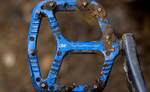 OneUp Wave Pedals Dark Blue with Mud dirt | Electric Bikes Brisbane