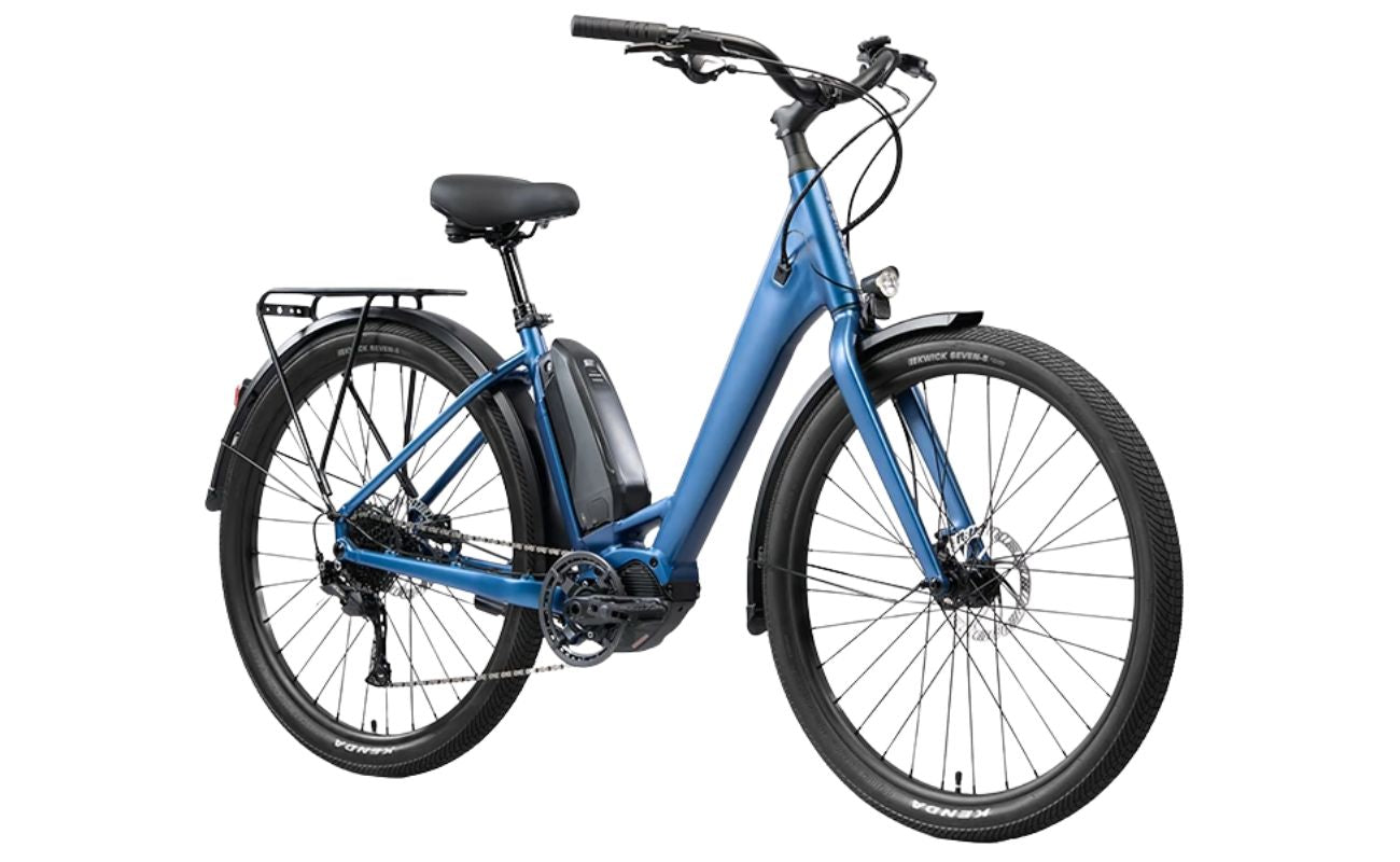 Norco Scene VLT Blue three-quarter front view electric bike Brisbane
