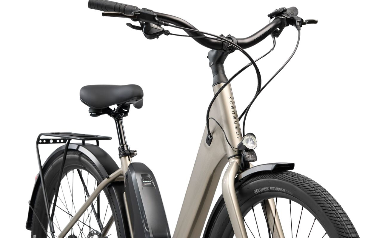 Norco Scene VLT Grey three-quarter front view electric bike Brisbane