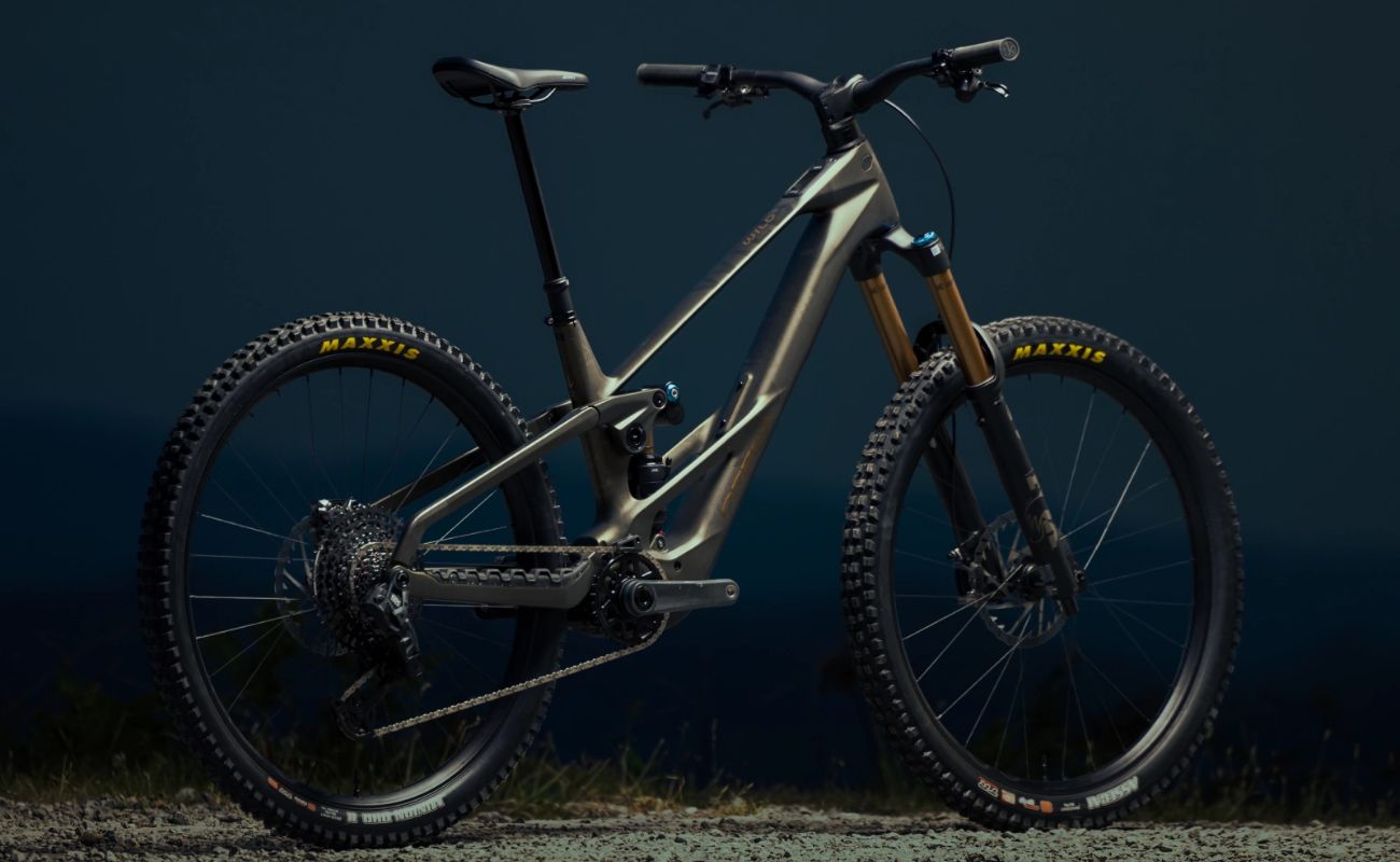 Orbea Wild LT M10 Magic Gold front three-quarter view electric bike Brisbane