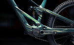 Close-up of the Orbea Wild LT frame and DJI Avinox M2S motor system integrated into the carbon eMTB chassis.