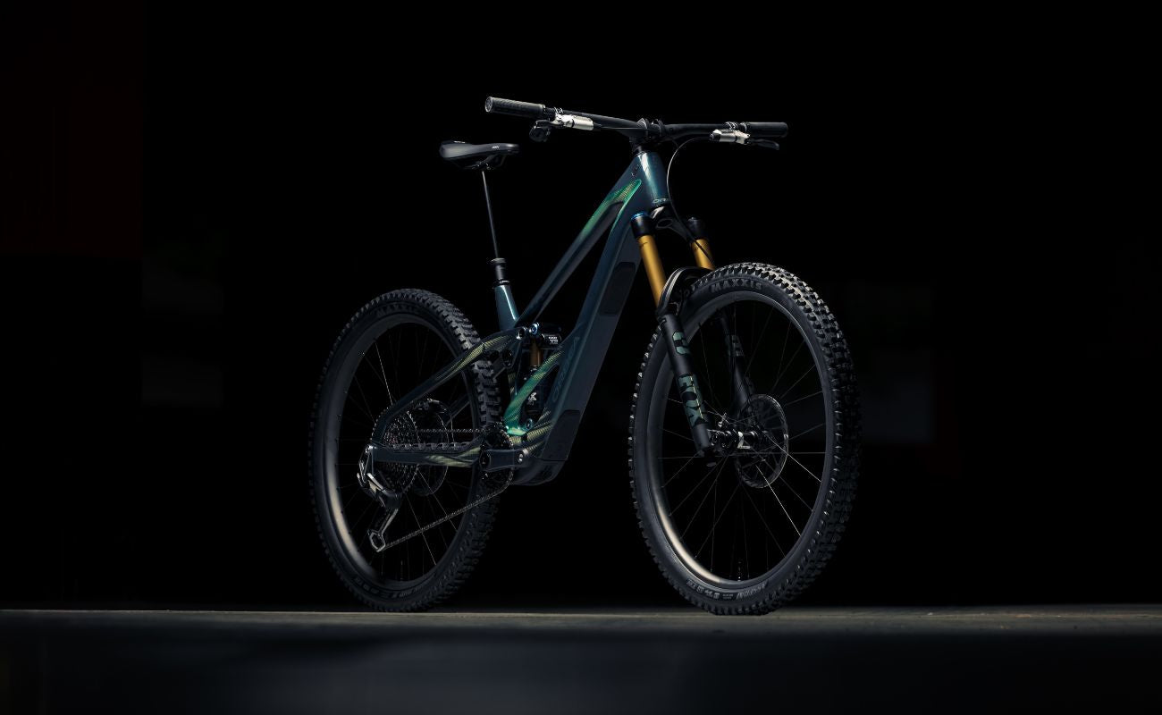 Orbea Wild LT carbon electric mountain bike featuring DJI Avinox M2S motor and 170mm enduro suspension.