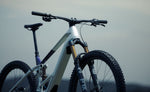 Orbea full-suspension eMTB close-up with FOX Factory suspension and Maxxis tyres