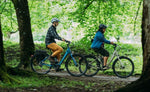 Norco Scene VLT electric bikes riding on a forest trail Brisbane