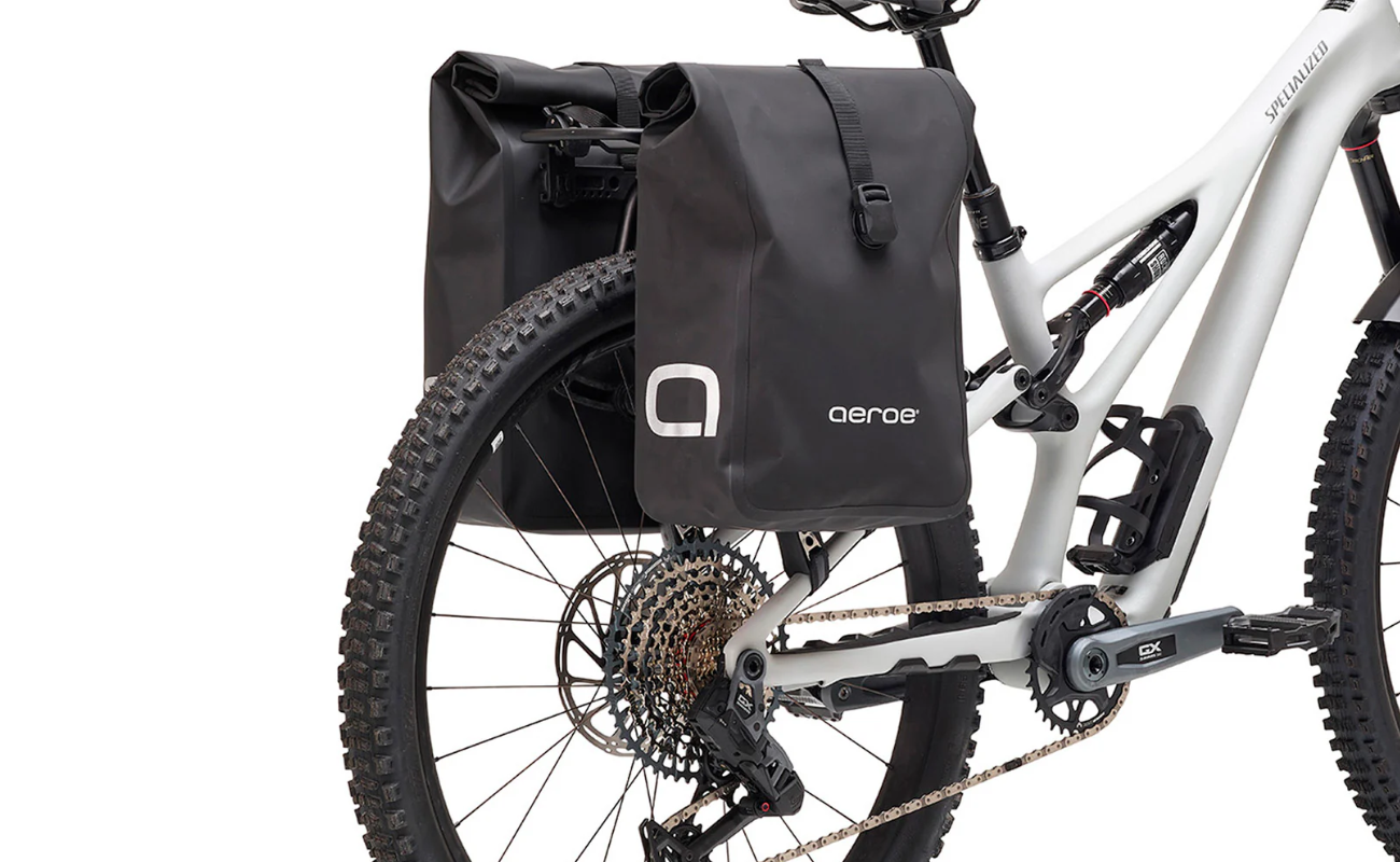 Aeroe Spider Pannier Rack with bags installed | Electric Bikes Brisbane