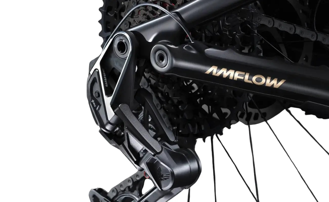 Amflow PL Carbon 800Wh EMTB Close up gear and crankset | Electric Bikes Brisbane