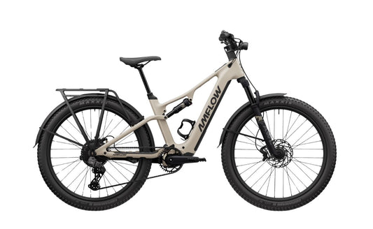 Amflow TL Carbon Silica Beige side profile electric bike Brisbane