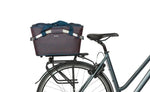 Basil Flair Carry All Rear Basket MIK, 22L, Navy installed look | Electric Bikes Brisbane