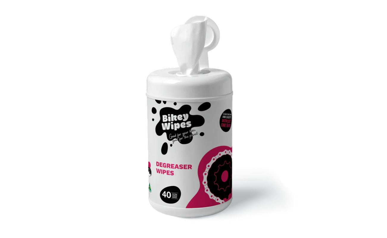 Bikey Wipes Degreaser Wipes in a white background | Electric Bikes Brisbane
