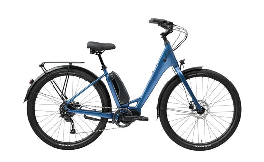 Norco Scene VLT Blue step-through electric bike side profile Brisbane