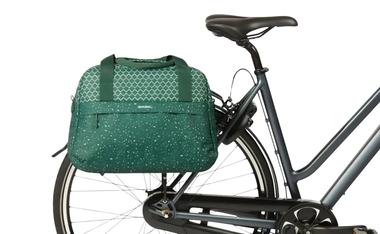 Carry All Flair Bicycle Bag 18L Green Installed in a Bike | Electric Bikes Brisbane