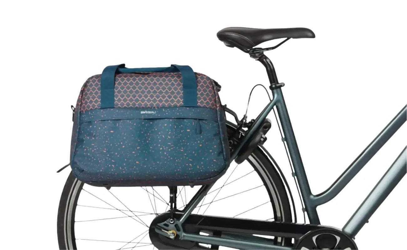 Carry All Flair Bicycle Bag 18L Navy Attached in a Bike | Electric Bikes Brisbane