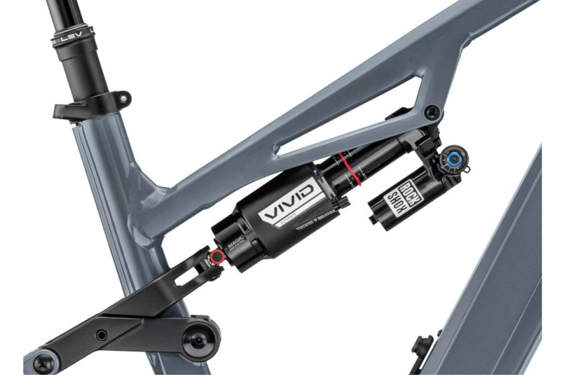 Moustache Clutch 160.9 electric bike with Rockshox Vivid shock 