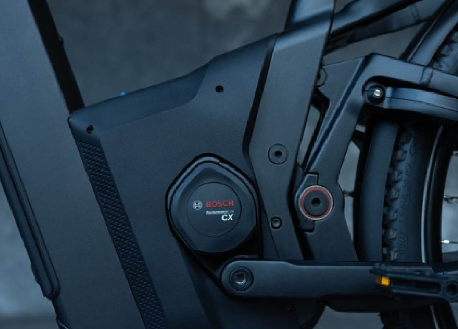 Close-up of a Gen 5 Bosch CX unit in the Ries & Muller Delite5 electric bike
