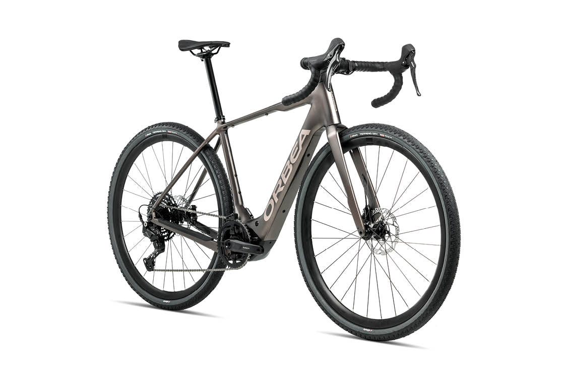 Orbea Denna H50 gravel e-bike, Magnetic Bronze, front view | Electric Bikes Brisbane