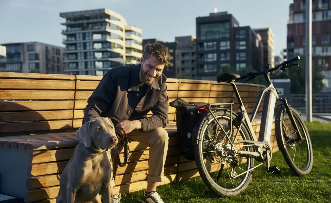 Kalkhoff K26 Endeavour 3 Excite Gents EBike in a park bench | Electric Bikes Brisbane