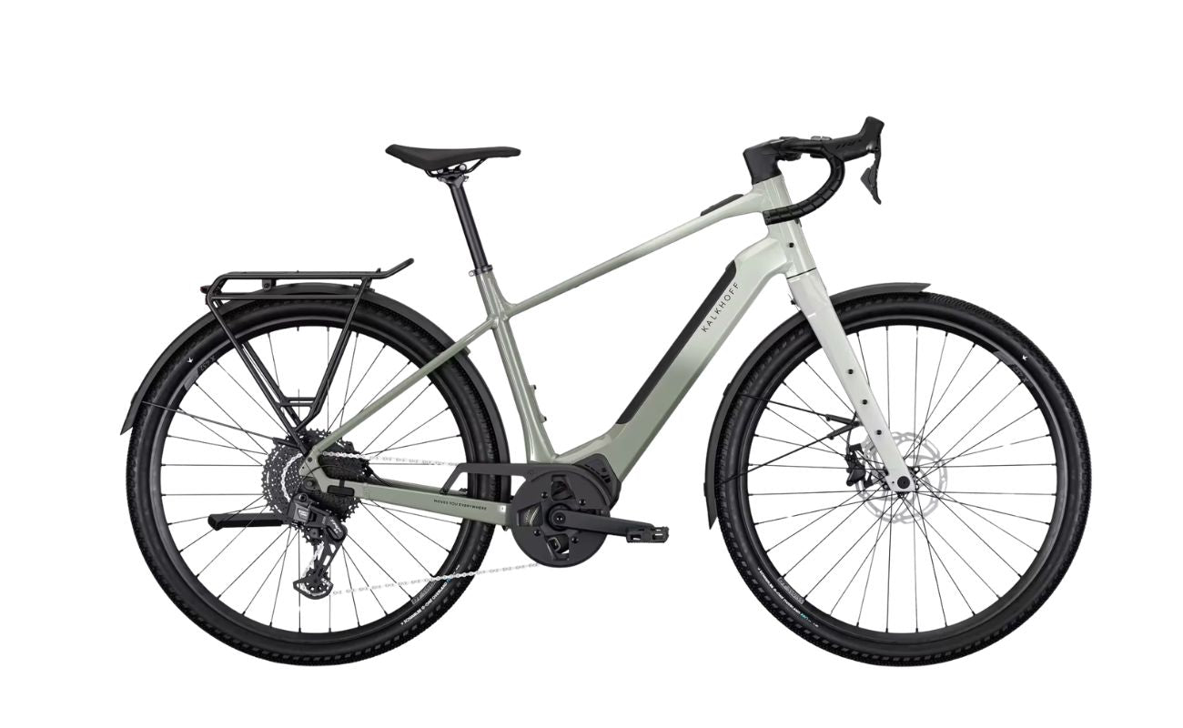 Kalkhoff Endeavour L Touring green electric bike side view Brisbane