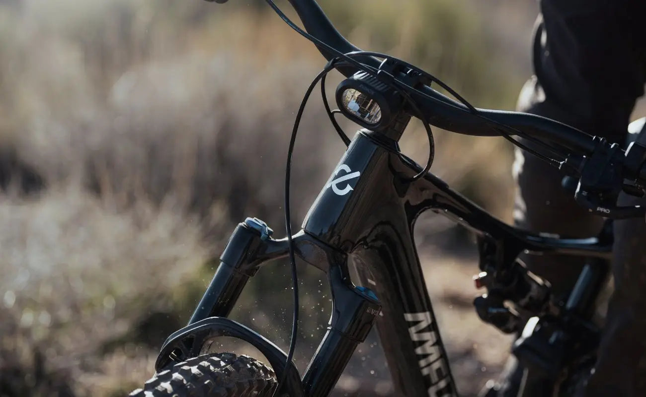 Amflow PX Carbon EMTB Front light closeup | Electric Bikes Brisbane