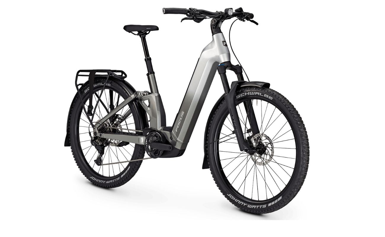 Focus Aventura2 FS 6.7 Wa E-Bike - Silver Front View  | Electric Bikes Brisbane