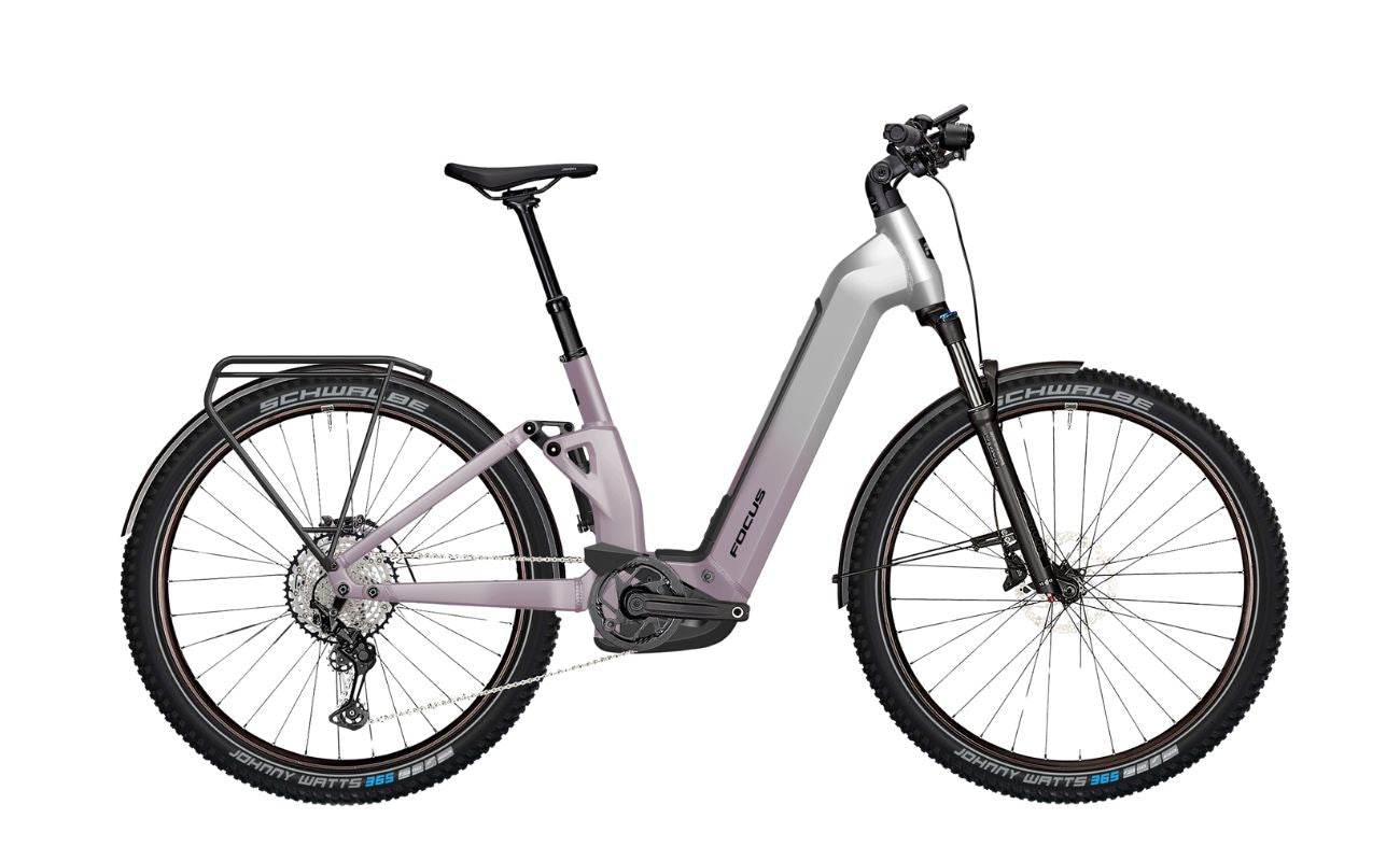 Focus Aventura2 FS 6.8 Wa E-Bike in Nepalsilver/Mauve Variant | Electric Bikes Brisbane