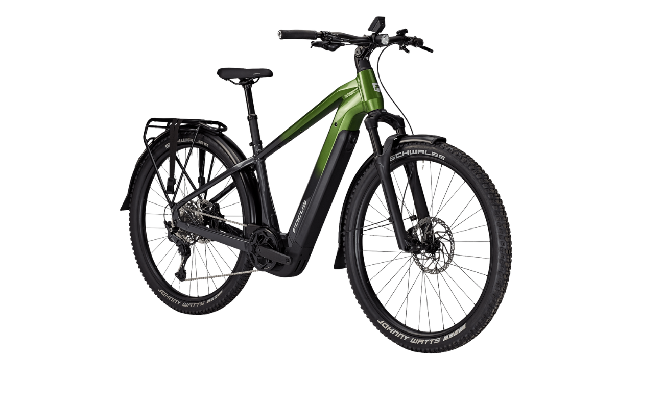 Focus F26 Aventura2 6.8 800Wh E-Bike Sprucegreen Front View | Electric Bikes Brisbane