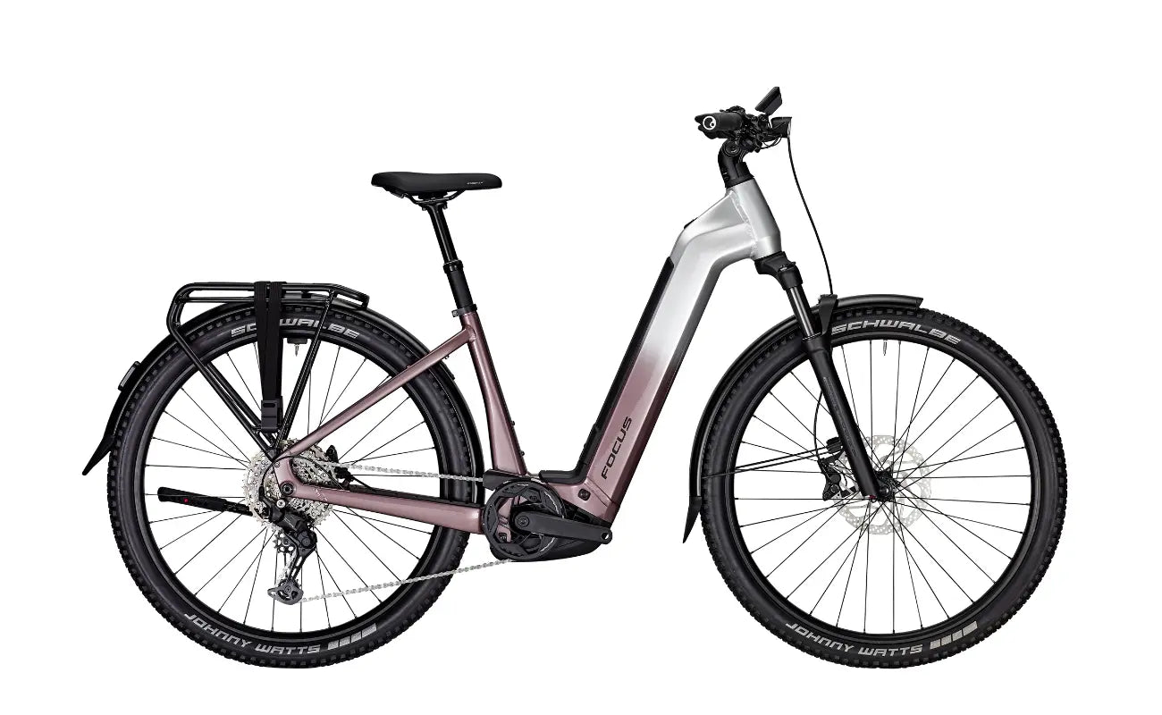 Focus F26 Aventura2 6.8 Wave 800Wh E-Bike Silver/Mauve | Electric Bikes Brisbane