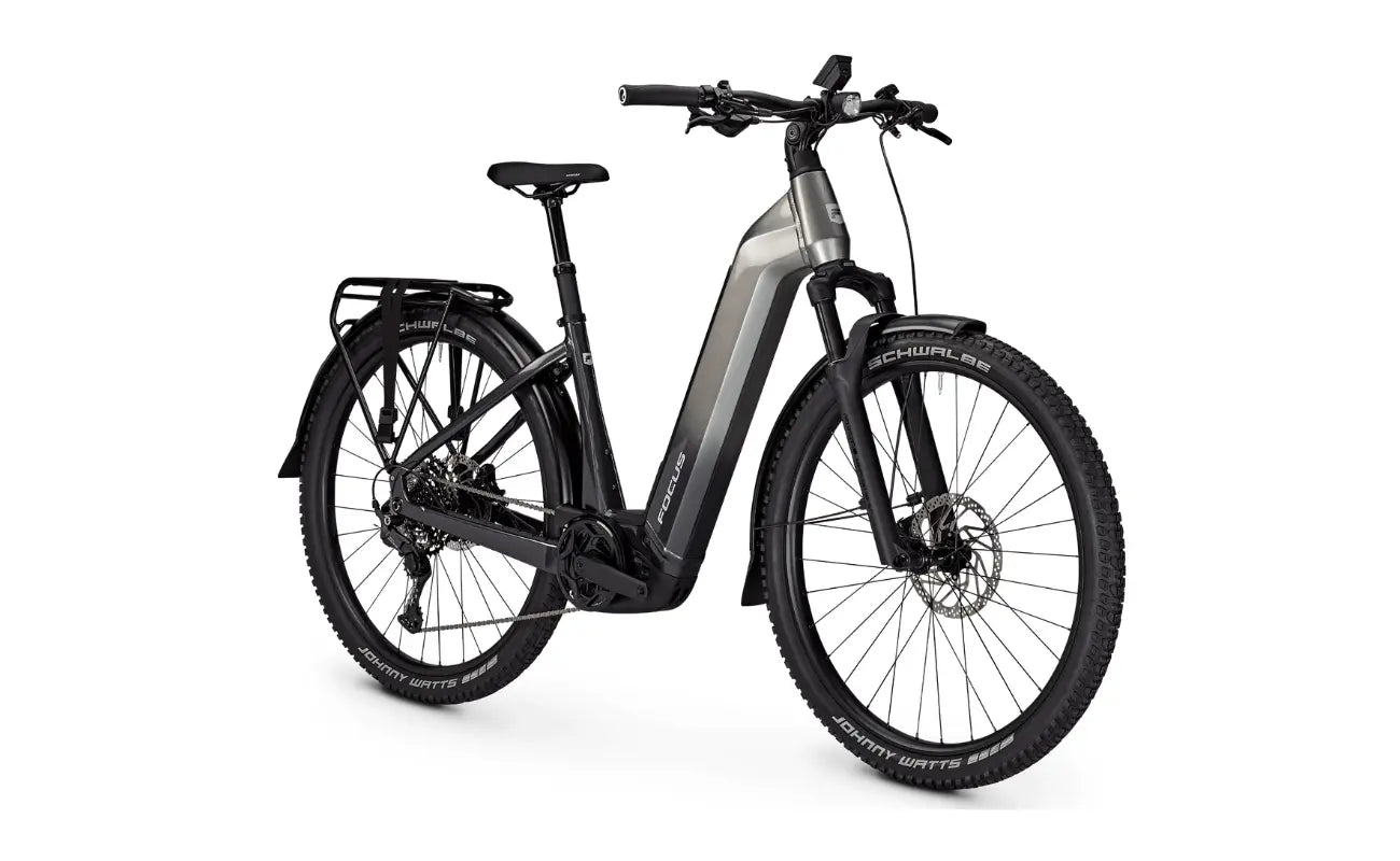 Focus F26 Aventura2 6.8 Wave 800Wh E-Bike, Steelgrey Front View | Electric Bikes Brisbane