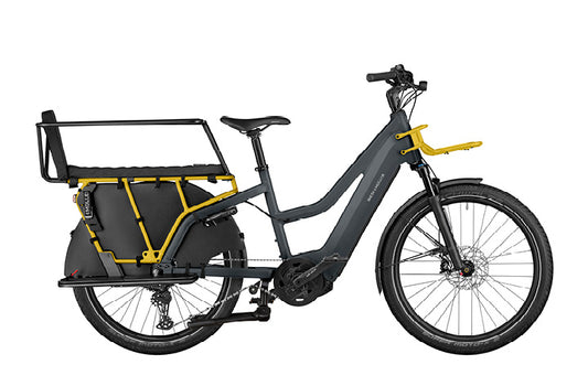 Riese & Muller Multicharger2 Mixte GT Family EBike, Grey/Curry | Electric Bikes Brisbane