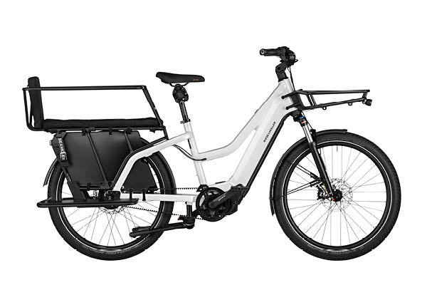 Riese & Muller Multicharger Mixte GT Vario 750 EBike, White with Safety Bar Kit | Electric Bikes Brisbane