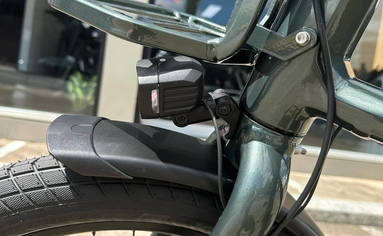 Kalkhoff Endeavour C.B Move+ EBike Close up Front Light Herrmans H-Black MR4, LED | Electric Bikes Brisbane