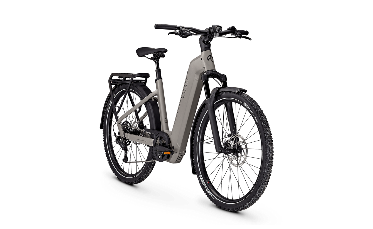 Kalkhoff K26 Entice 5+ Move Wave EBike, Moonstonegrey in white BG | Electric Bikes Brisbane
