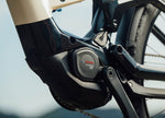 Close-up of Orbea Muga electric bike showing Bosch CX motor unit 