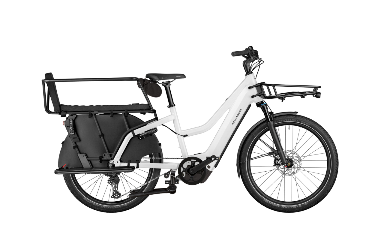 Riese & Muller Multicharger3 Mixte Family EBike White/Black | Electric Bikes Brisbane