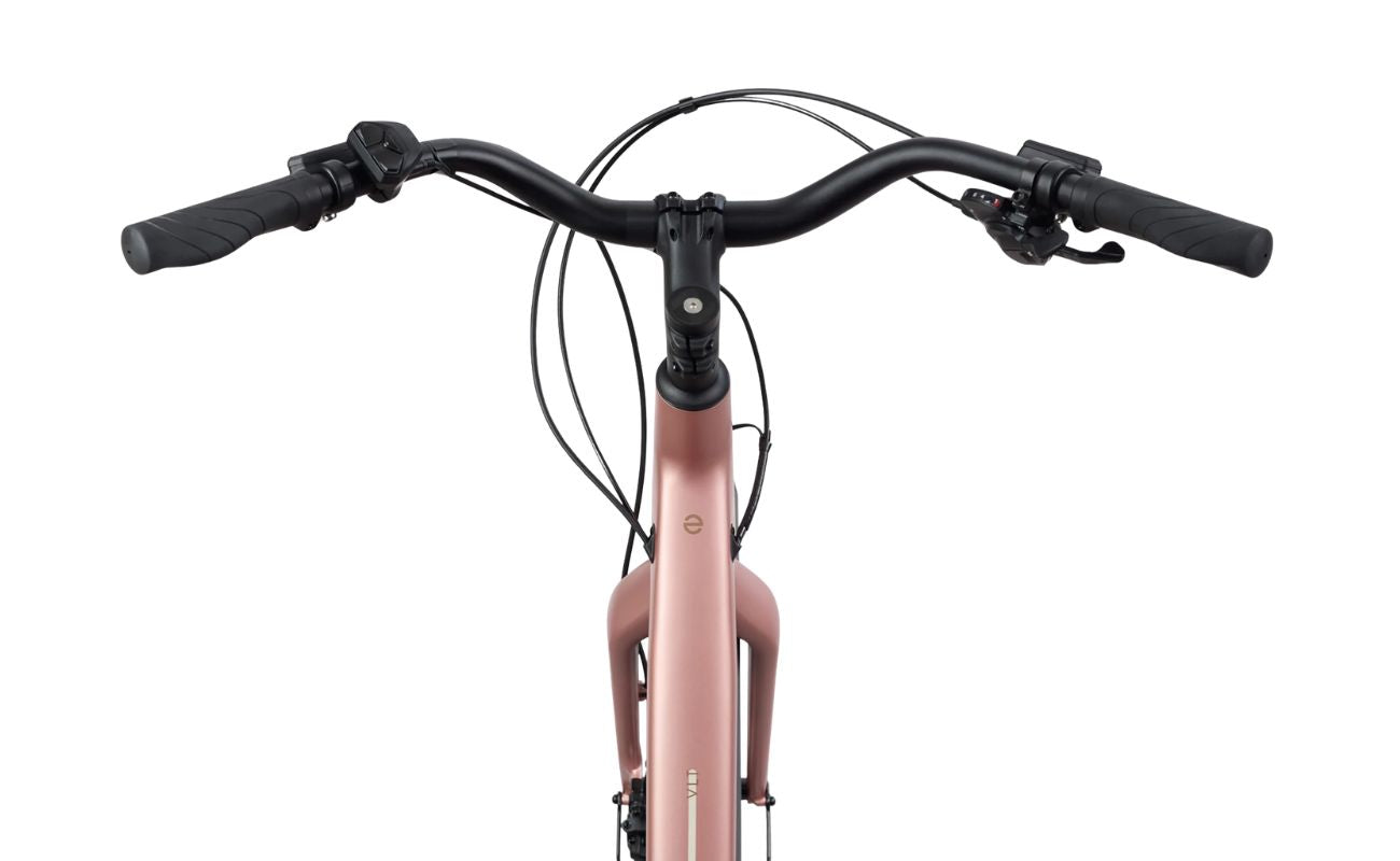 Norco Scene VLT 2 ST Rose E-Bike handlebar and controls detail