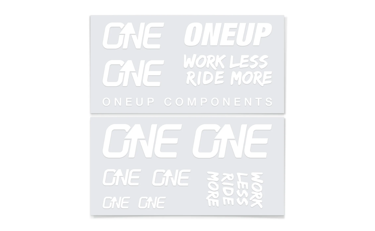 OneUp Decal Kit White | Electric Bikes Brisbane