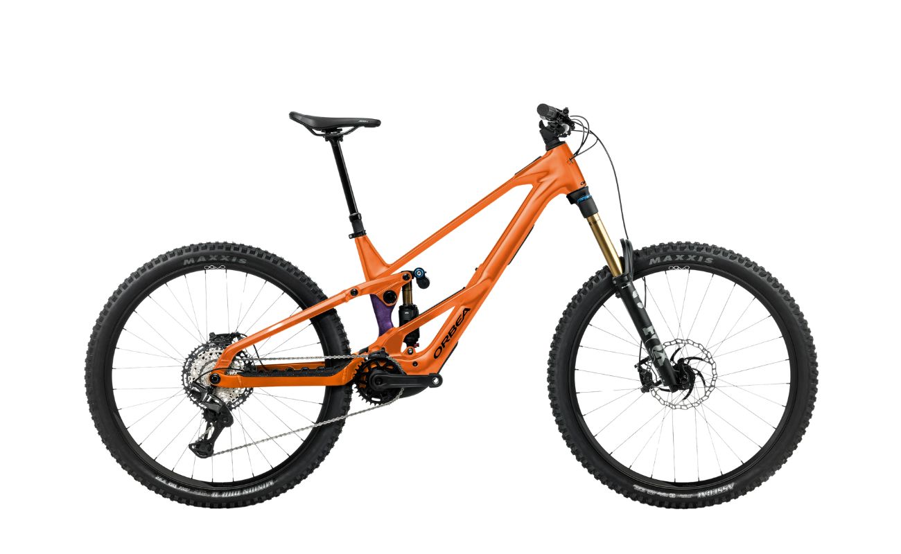 Orbea Wild LT H-Team eMTB Orange-Plum side view Electric Bikes Brisbane
