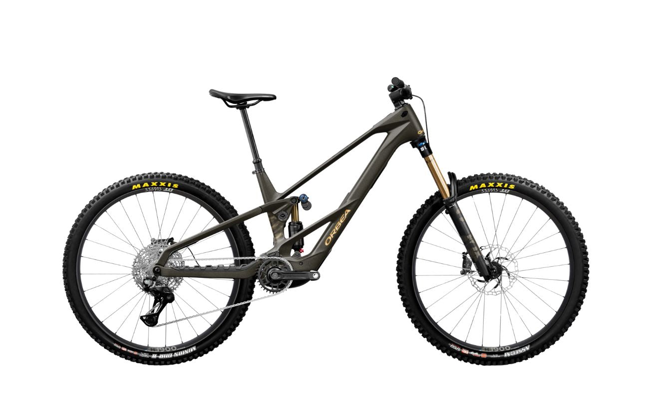 Orbea Wild LT M10 eMTB 2027 Magic Gold side profile electric bike Brisbane