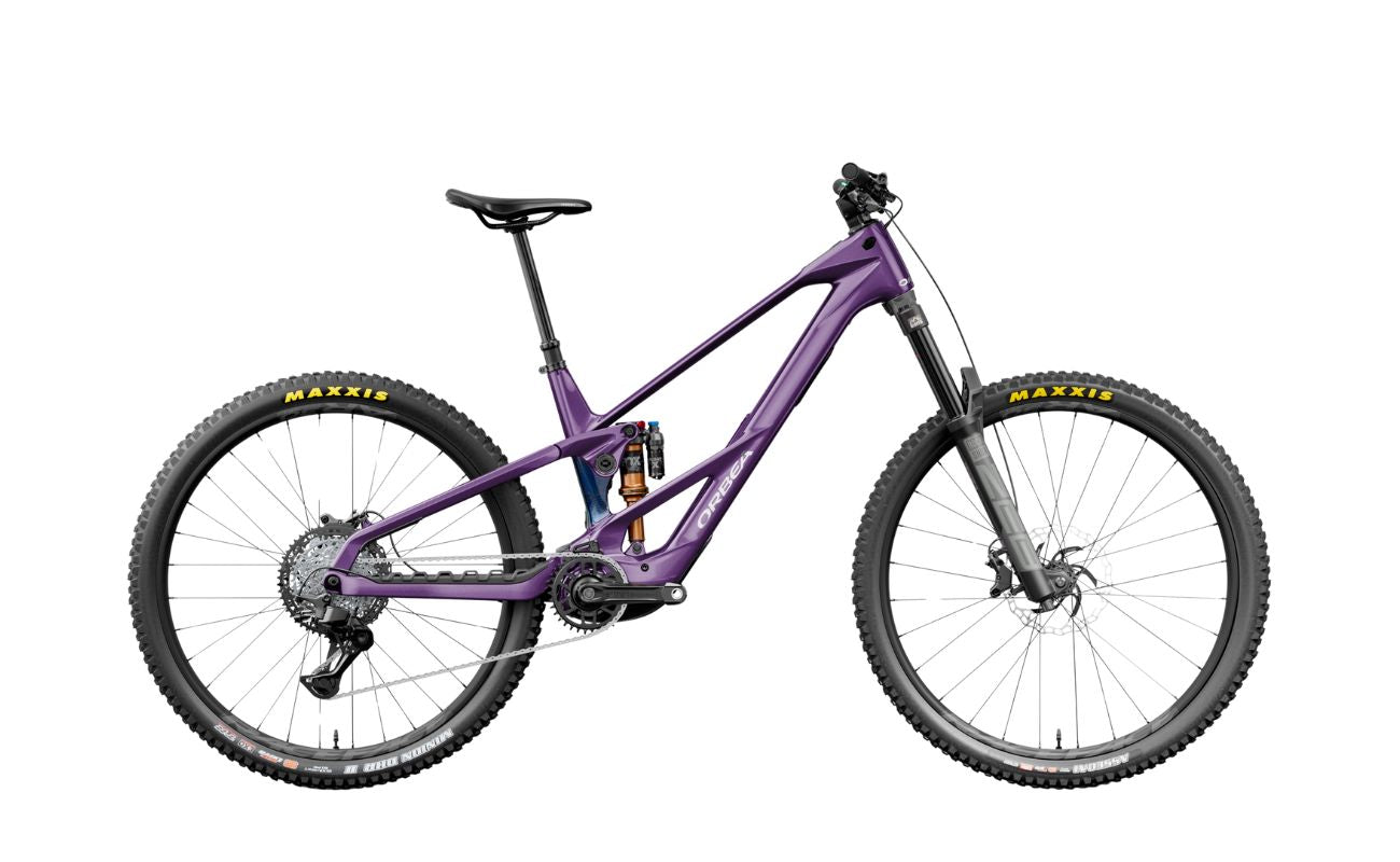 Orbea Wild LT M20 Royal Plum side profile electric bike Brisbane