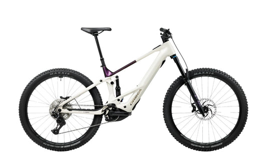 Orbea Wild TR H10 White Cream-Sunset alloy eMTB side view with Bosch Performance Line CX