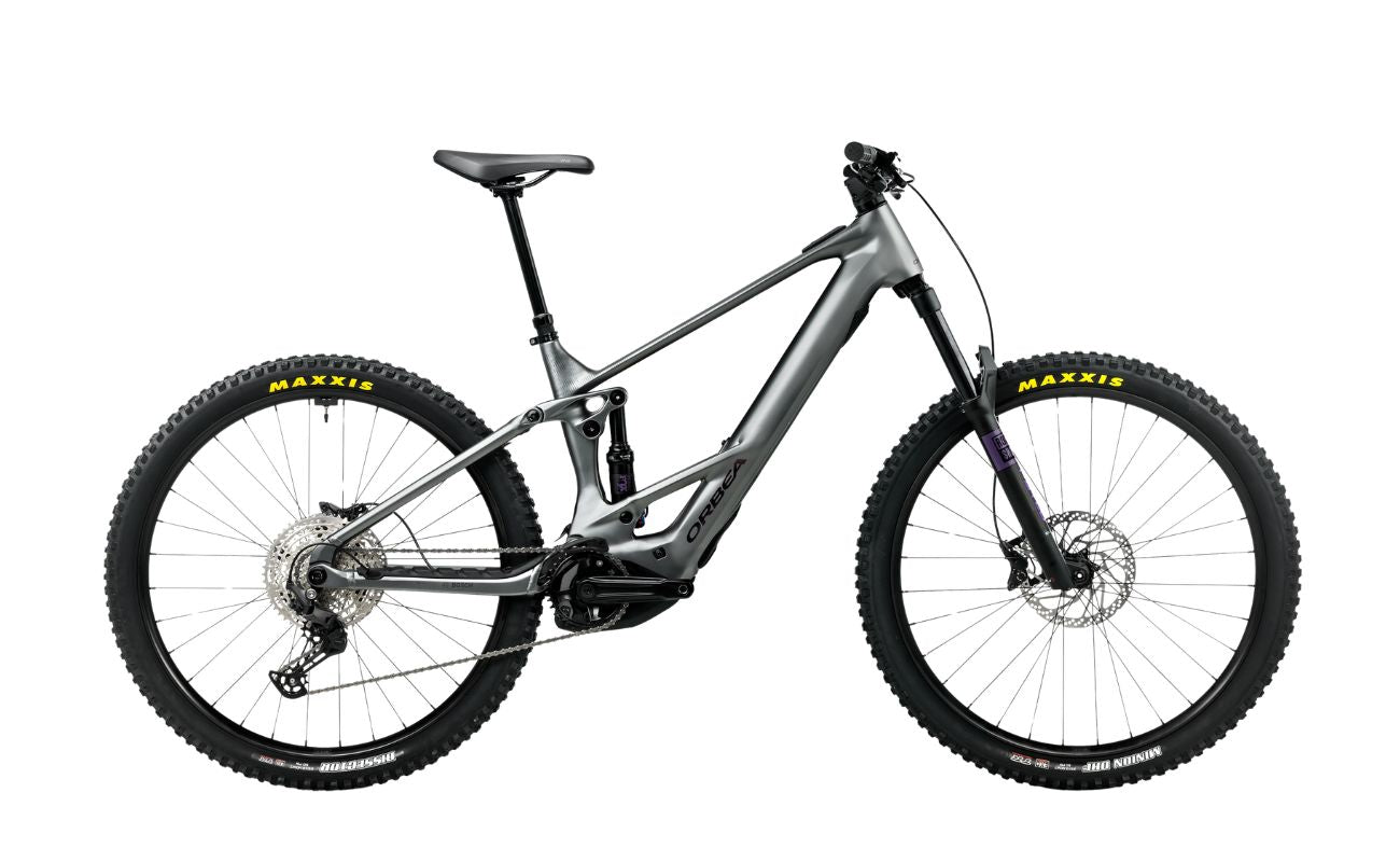 Orbea Wild TR H20 grey alloy eMTB side view with Bosch Performance Line CX
