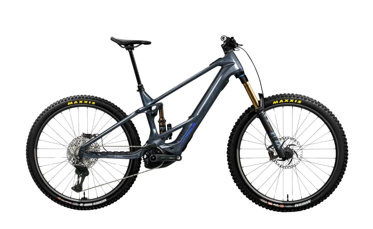 Orbea Wild TR M-Team Titan Blue eMTB 2027 side profile with Bosch CX motor