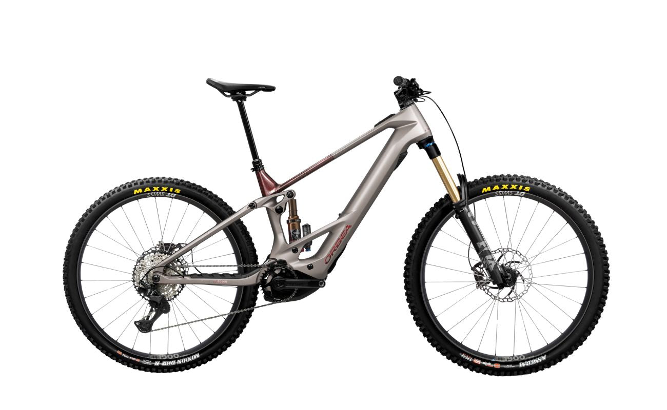 Orbea Wild TR M10 Desert Rose eMTB side profile electric bike Brisbane