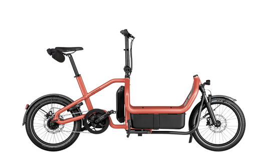 Riese & Muller Carrie2 Automatic Cargo EBike Coral colour | Electric Bikes Brisbane