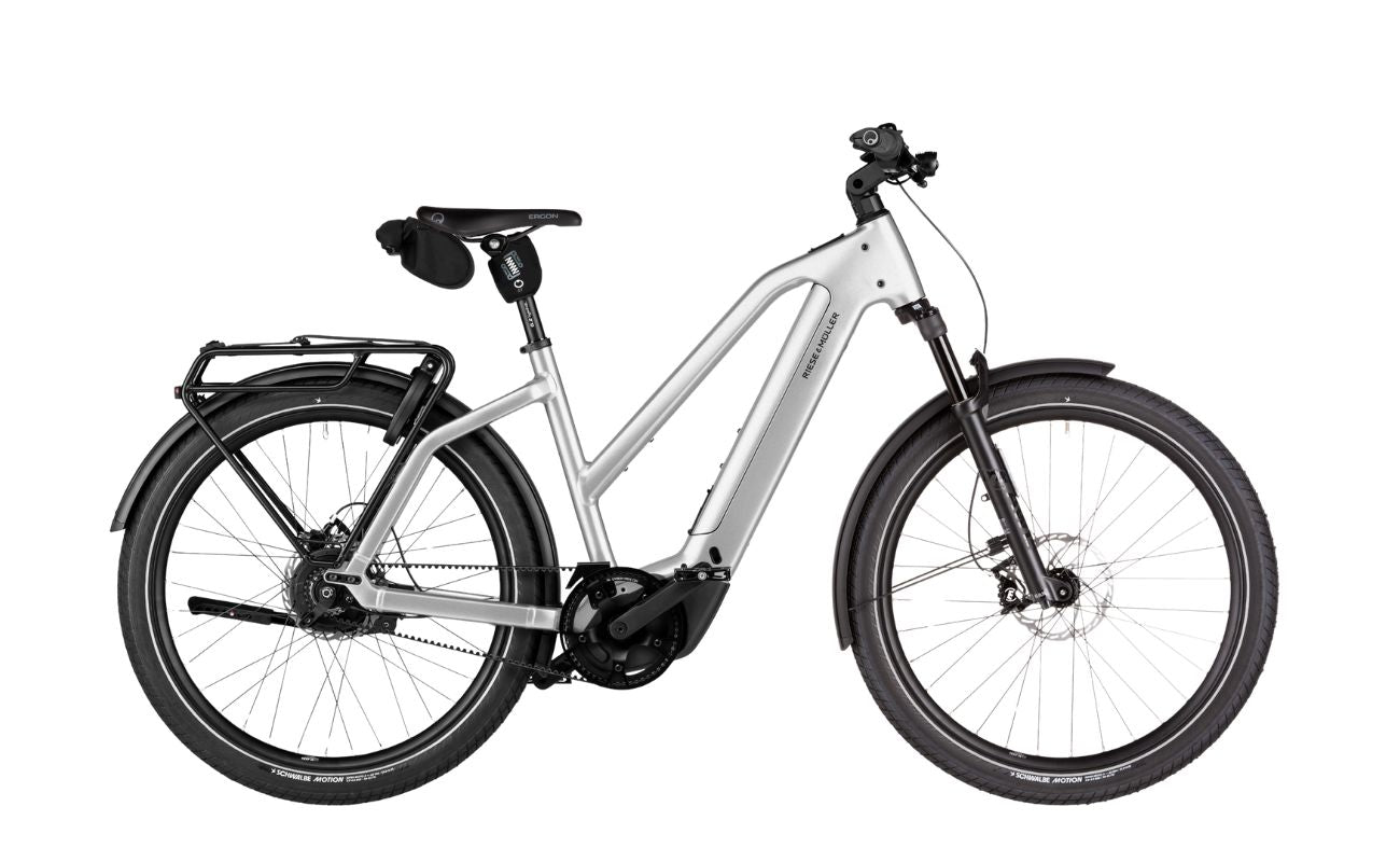 Riese & Müller Charger5 Mixte Vario Magnesium electric bike side view Brisbane