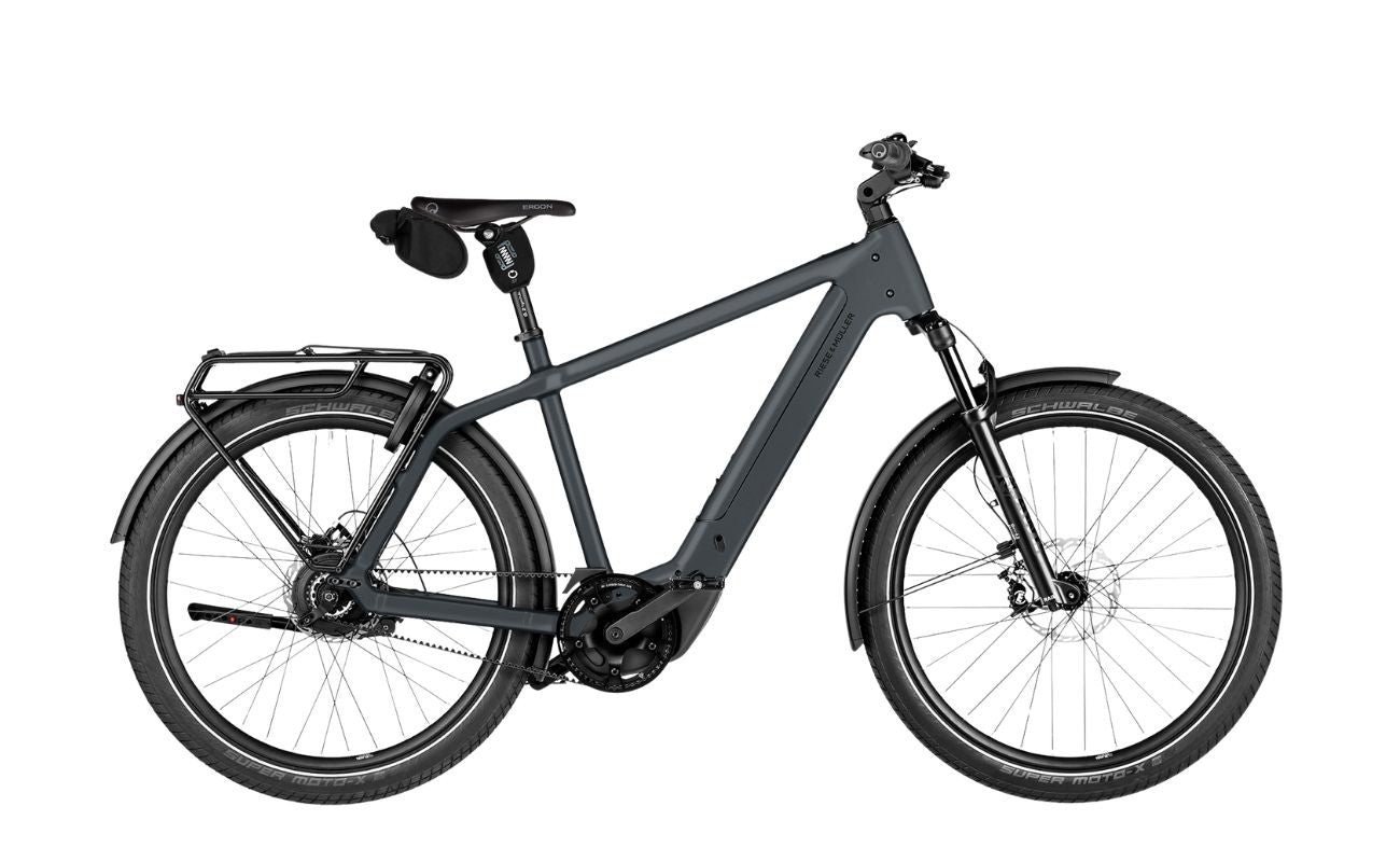 Riese & Müller Charger5 Vario Slate Grey electric bike side view Brisbane