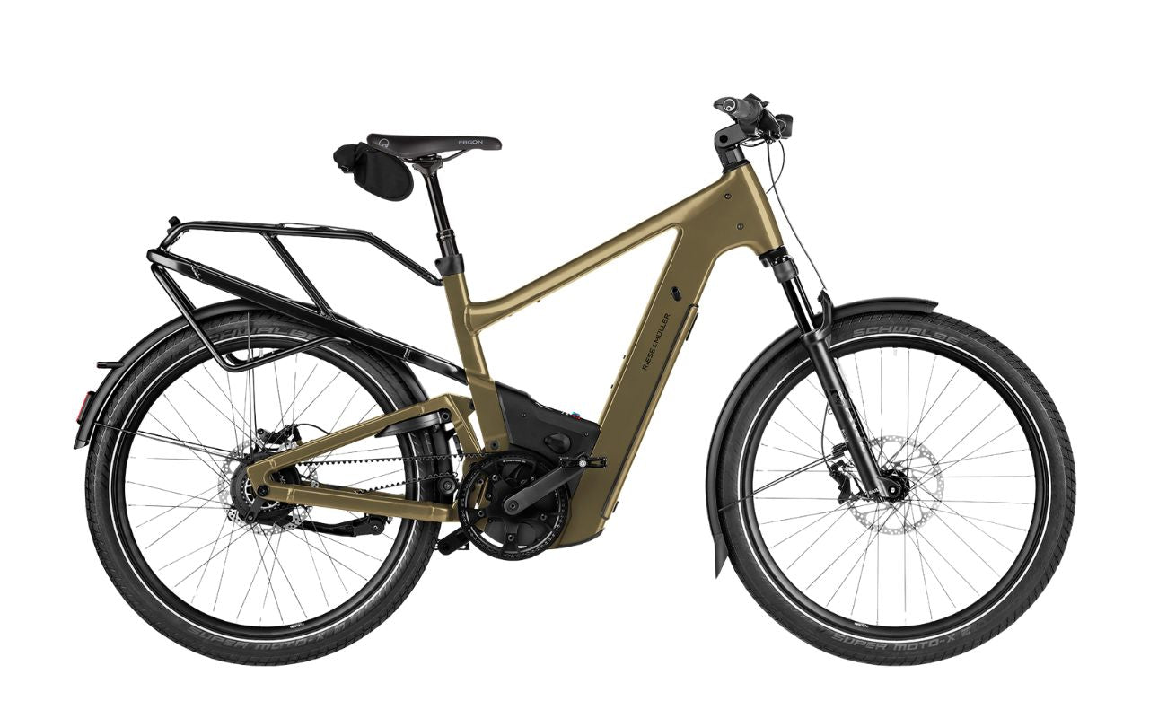 Riese & Müller Delite5 Rohloff Amber full suspension eBike side view Brisbane