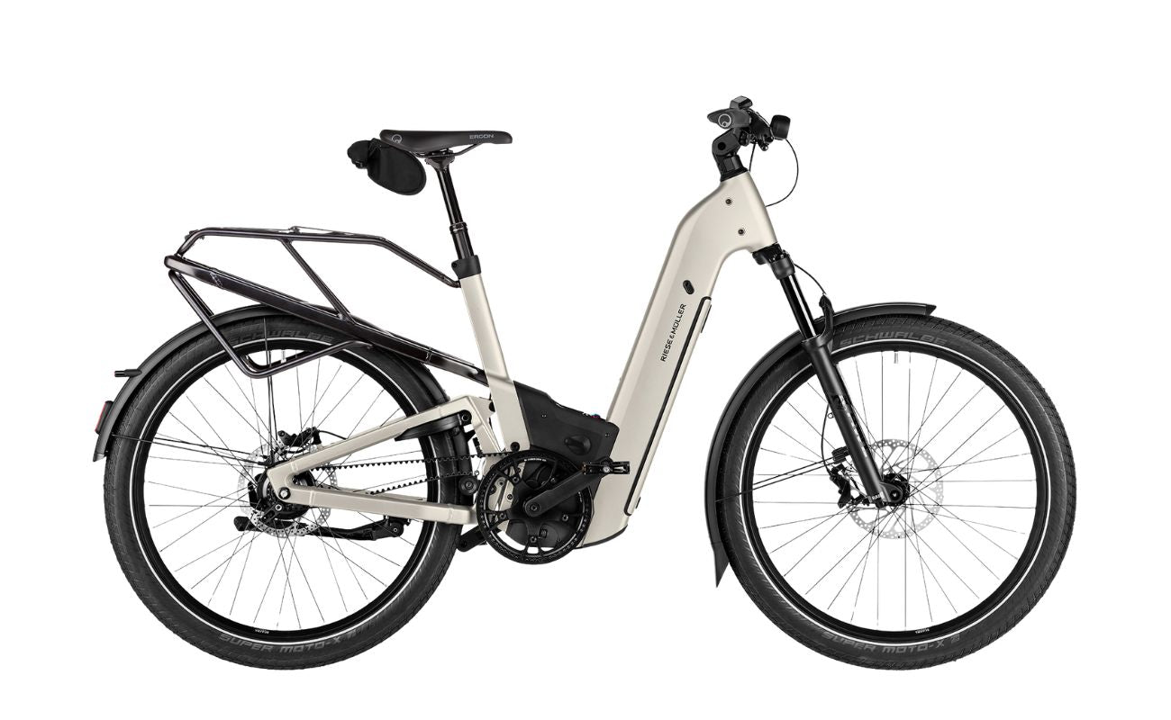 Riese & Müller Homage5 Rohloff Warm Silver side profile electric bike Brisbane