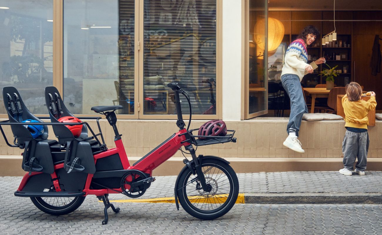 Riese & Müller Multitinker2 Family cargo eBike with two rear child seats