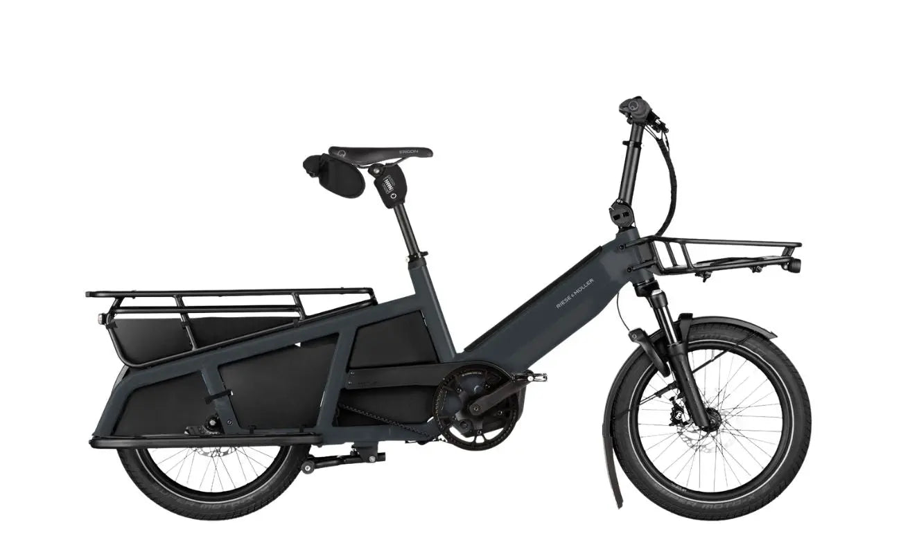 Riese & Müller Multitinker2 Vario Utility Grey Black cargo eBike side view Brisbane